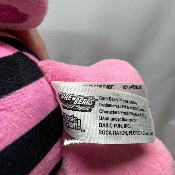 Care Bear Pink Cheer Bear Ladybug Plush Stuffed Animal Rainbow Tummy Toy 10" - Picture 7 of 7